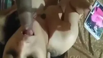 Cumming On GF's Face While Looking At Her Mom's Pics