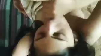 Cumming On GF's Face While Looking At Her Mom's Pics