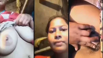 Village Girl Flashing Her Tits And Pussy On Camera For Me