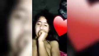 My GF Letting Me Squeeze Her Boobs On The Bed