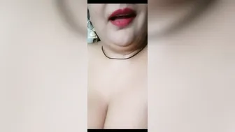 Mature Married Woman Showing Her Big Round Tits On Camera