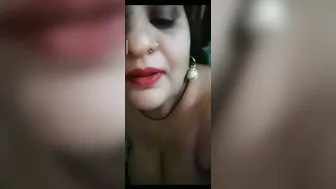 Mature Married Woman Showing Her Big Round Tits On Camera