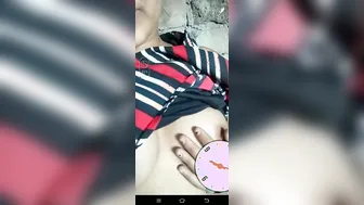 Village GF Exposing Her Perky Tits On Video Call Tonight