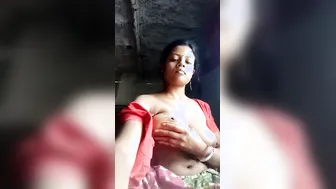 Bengali Wife Exposing Her Big Tits And Wet Pussy At Home Alone