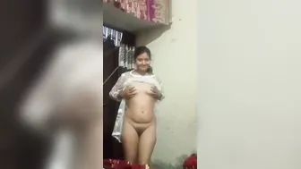 Married Desi Wife Getting Naked On Camera For Her Husband Today