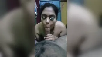 Married Slut Sucking And Deepthroating My Hairy Cock At Home