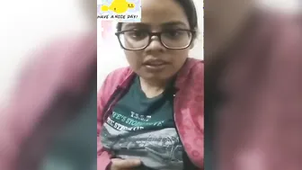 Cute Desi GF Showing Off Her Perfect Tits In Glasses