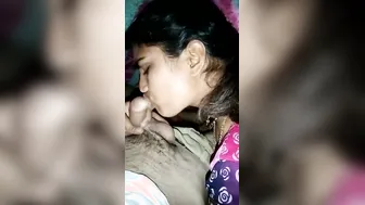 Wife Sucking Husband Dick Slowly Hidden Under Warm Blanket