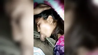 Wife Sucking Husband Dick Slowly Hidden Under Warm Blanket