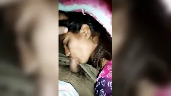 Wife Sucking Husband Dick Slowly Hidden Under Warm Blanket