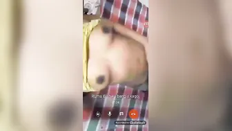 Super Cute Girl Flashing Perky Tits On Naughty Video Call