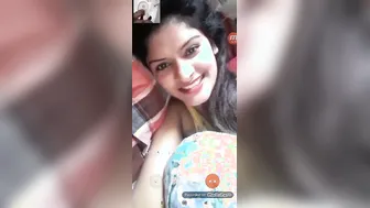 Super Cute Girl Flashing Perky Tits On Naughty Video Call