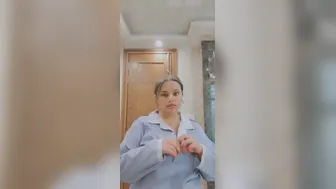 Busty Desi Babe Squeezing And Playing With Her Massive Melons