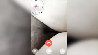 Beautiful Housewife Spreading Pussy Wide On Late Night Video Call