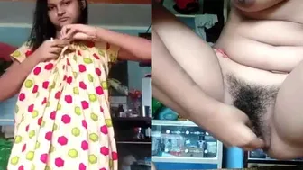 Bengali Milf Pleasuring Her Hairy Pussy With Fingers On Camera