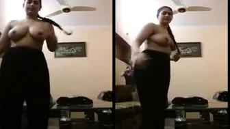 Tall Punjabi GF Flashing Her Tits For The Camera