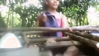 Village Girl Stripping Naked Outdoors After Taking Bath By Well