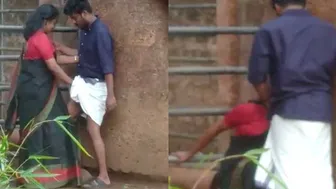 South Indian GF Jerking And Sucking Cock Outdoors On Film