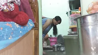 Married Bhabhi Bent Over Getting Railed Hard In Kitchen By Worker