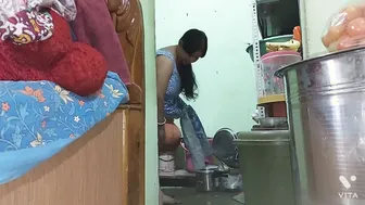 Married Bhabhi Bent Over Getting Railed Hard In Kitchen By Worker