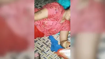 Desi Housewife Stroking His Cock Lying Down On The Cot