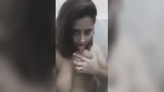 Pakistani Babe Sucking And Playing With Her Own Big Boobs
