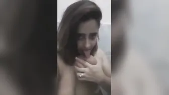Pakistani Babe Sucking And Playing With Her Own Big Boobs
