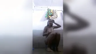 Housewife Recording Herself Bathing Naked Alone At Home Alone