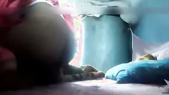 Hairy Village Babe Spreading Wide And Showing Everything Off