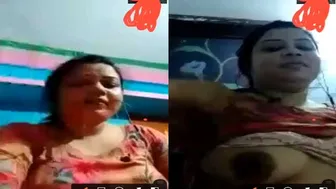 Married Bhabhi Flashing Her Big Boobs To Lover On Video Call