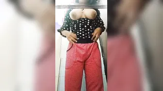 Hairy Pussy Babe Stripping Naked Showing Curves To Horny Man
