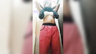 Hairy Pussy Babe Stripping Naked Showing Curves To Horny Man