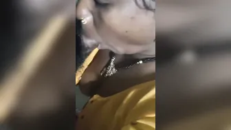 Village Housewife Giving Her Husband A Sloppy Blowjob In Bed