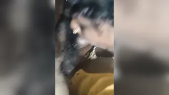 Village Housewife Giving Her Husband A Sloppy Blowjob In Bed