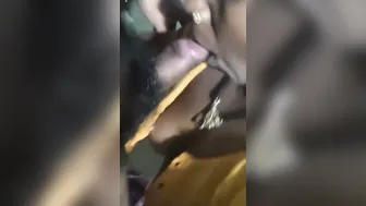 Village Housewife Giving Her Husband A Sloppy Blowjob In Bed