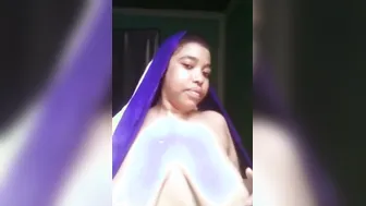 Naughty Bhabhi Sucking And Licking Her Own Nipples Solo