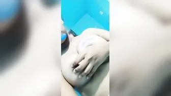 Cute GF Showing Her Big Round Boobs To Lover On Cam
