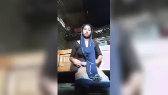 Young Slut Fingering Herself Wearing Protection For Safety