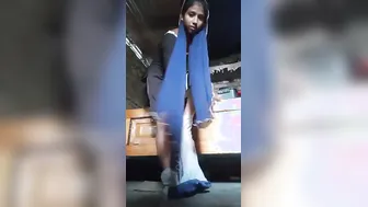 Young Slut Fingering Herself Wearing Protection For Safety