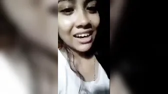 Cute GF Showing Boobs For Her Lover With Dirty Talk