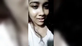Cute GF Showing Boobs For Her Lover With Dirty Talk