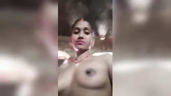 Village Housewife Spreading Pink Hole Wide Showing Tight Opening