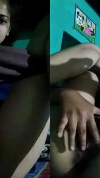 Young Village Girl Fingering Her Hairy Wet Pussy In Mms Video