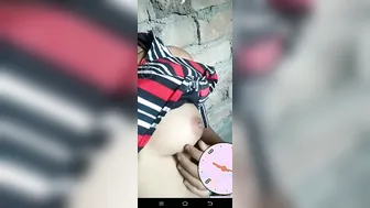 Shy Village Babe Flashing Tiny Tits To Boyfriend On Rooftop