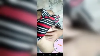 Shy Village Babe Flashing Tiny Tits To Boyfriend On Rooftop