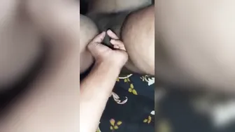 Big Boobed GF Getting Fingered By Boyfriend On Bed Hard