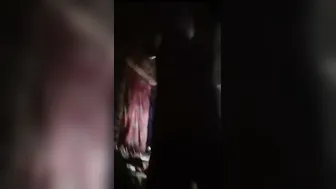 Village Wife Spreading Legs Wide Revealing Dark Pussy For Him