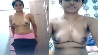 Cute Tamil GF Stripping Naked Teasing During Video Call