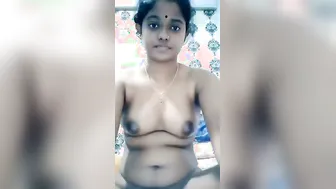 Cute Tamil GF Stripping Naked Teasing During Video Call