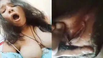 Busty GF Moaning Loud While Fingering Her Wet Pussy Hard